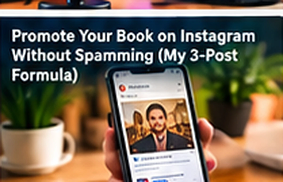 Promote Your Book on Instagram Without Spamming (My 3-Post Formula) — Authors Pilot blog cover